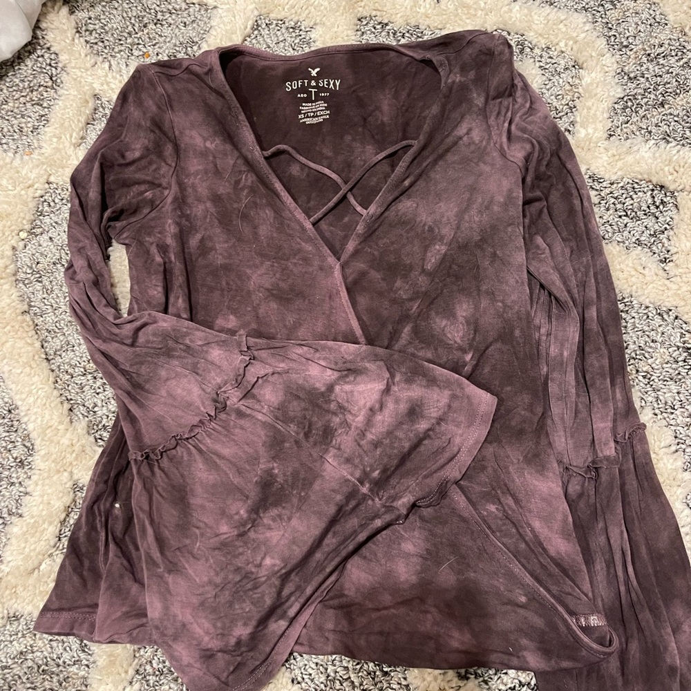 Longe Sleeve V Neck